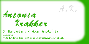 antonia krakker business card